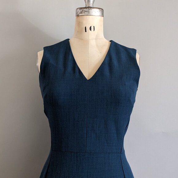 MM Lafleur A-line Sleeveless Dress in Blue Teal Size 2 - Picture 4 of 7